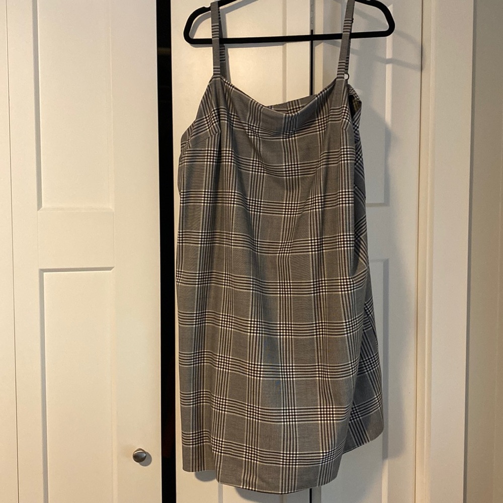 ASOS Gray Plaid Mini Dress Size US 20